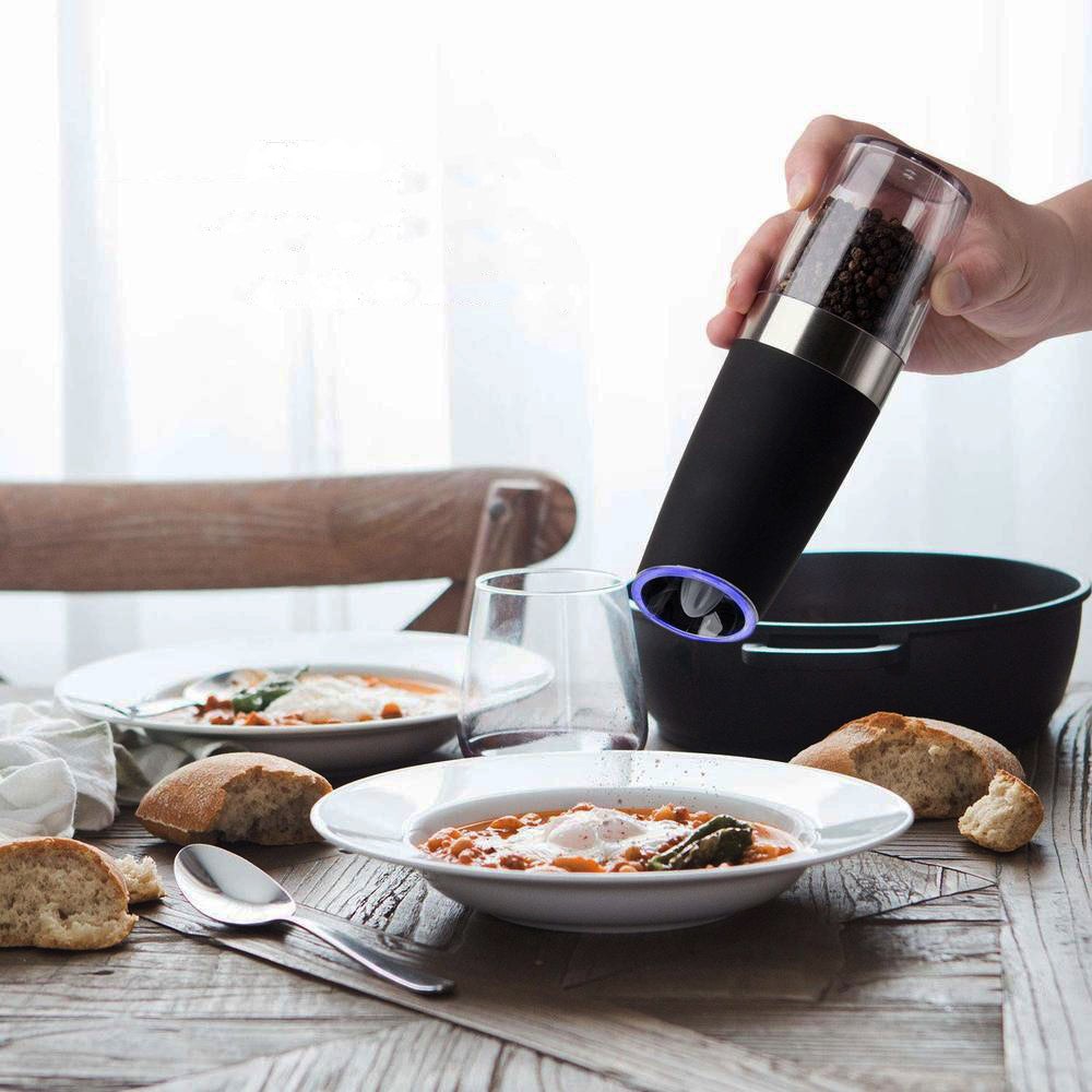 Gravity salt & pepper grinder