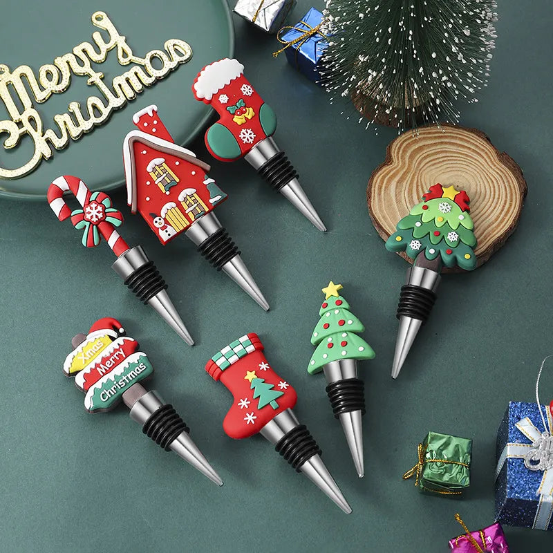 Christmas Wine Stoppers 7 pieces