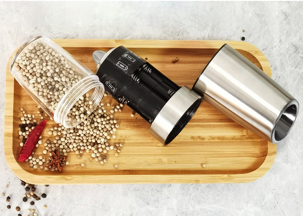 Gravity salt & pepper grinder